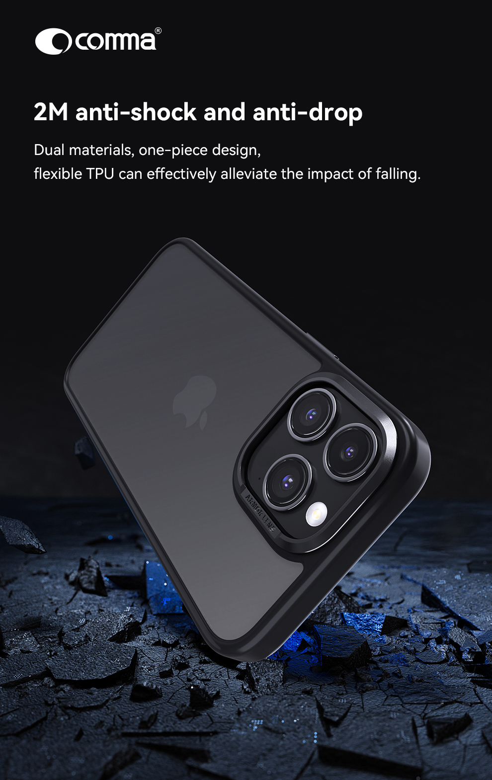 Husa Comma Joy Elegant Iphone 15 Pro Max - Gri - 2 | YEO